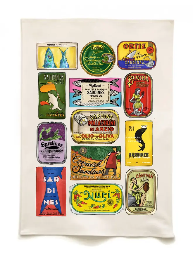 Tinned Sardine Tea Towel