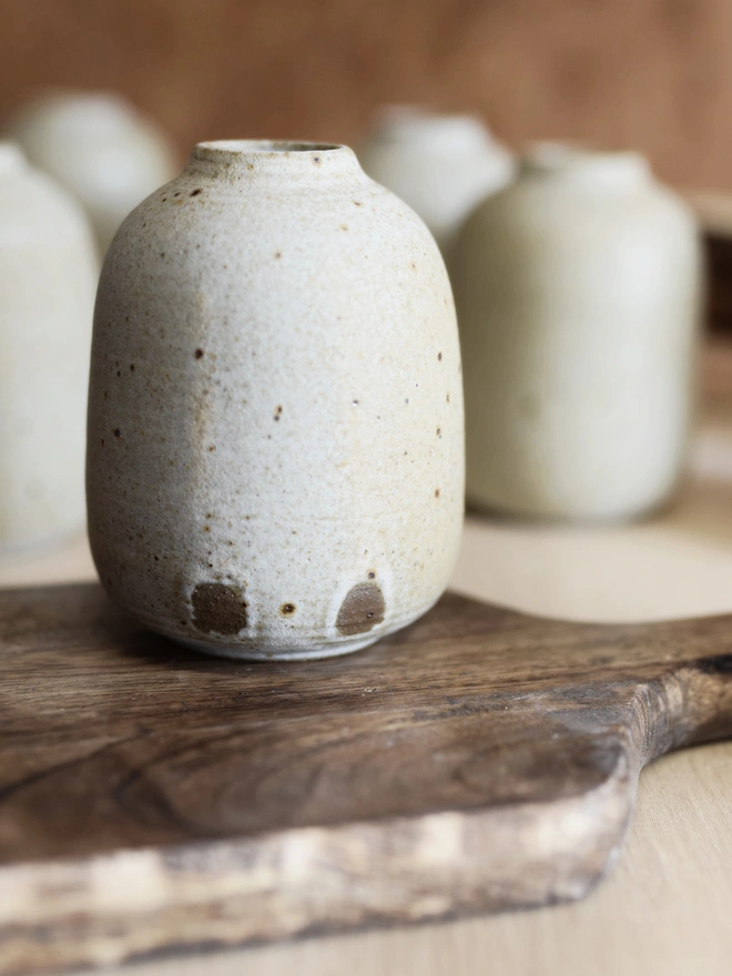 Twinn Pottery wheel thrown Bud vase 