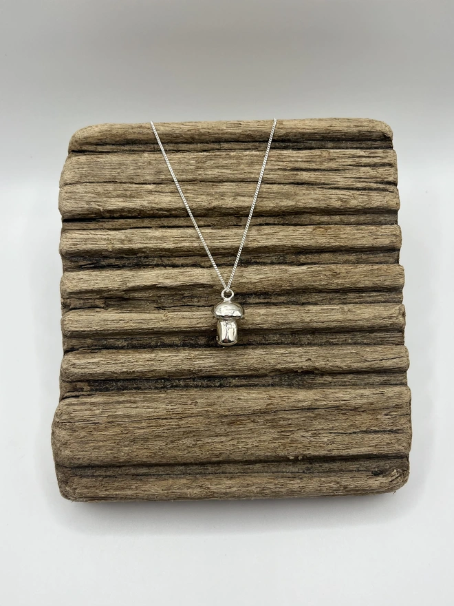 porcini mushroom pendant necklace