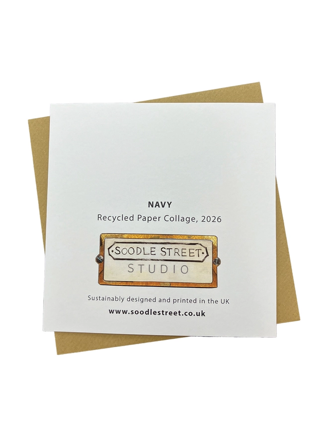 navy bloom card back