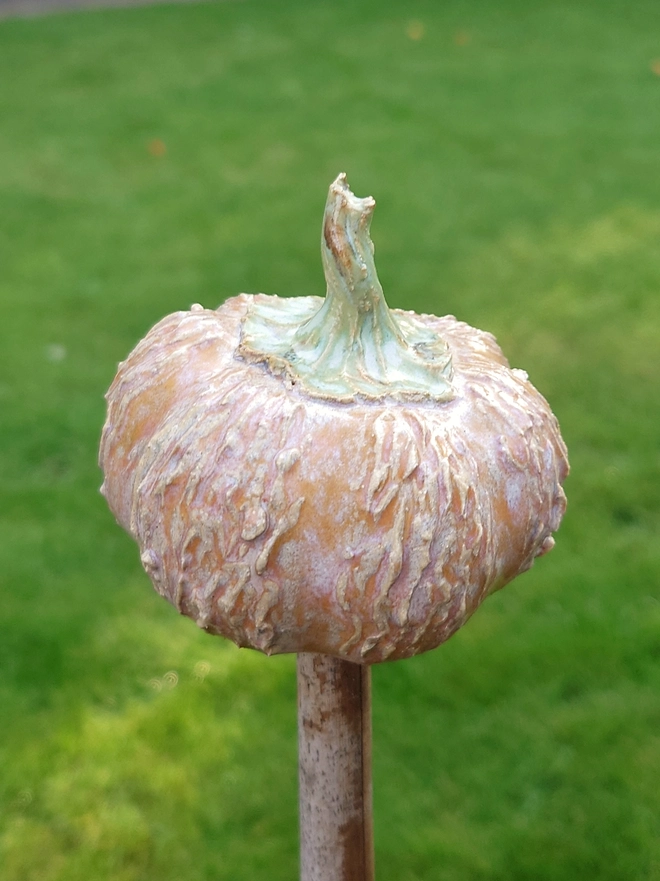 Pumpkin cane topper home decor