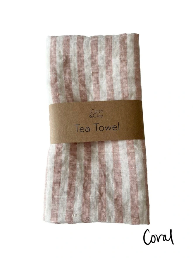 Striped Linen Tea Towel