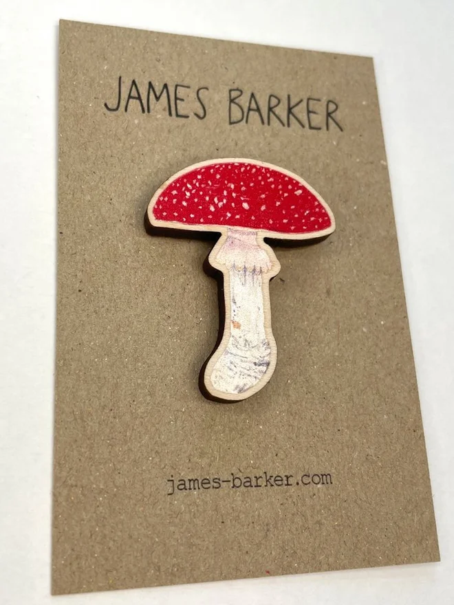 Mushroom wooden Pin 