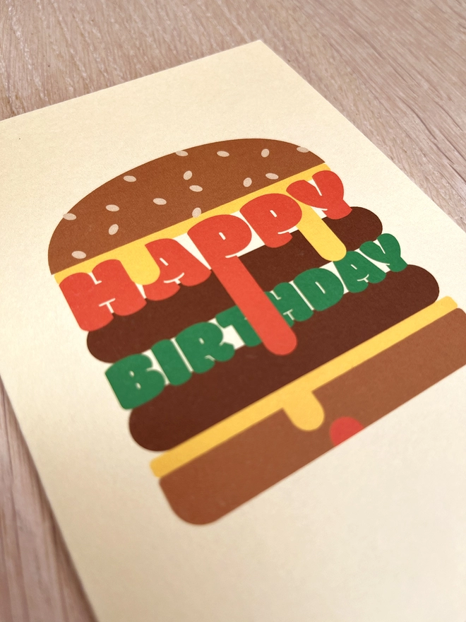 Happy Birthday burger card