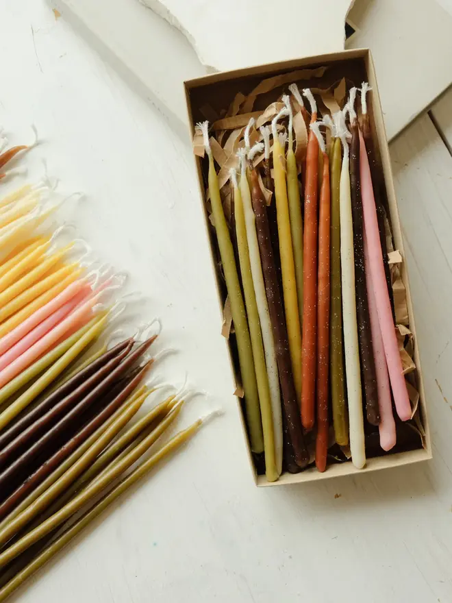 Beeswax Birthday Candles