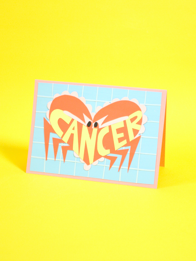 Handmade Star Sign Zodiac Collaged Cards Cancer