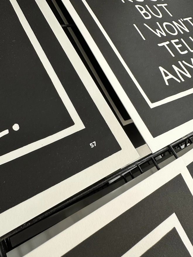 No Snitching Screenprint