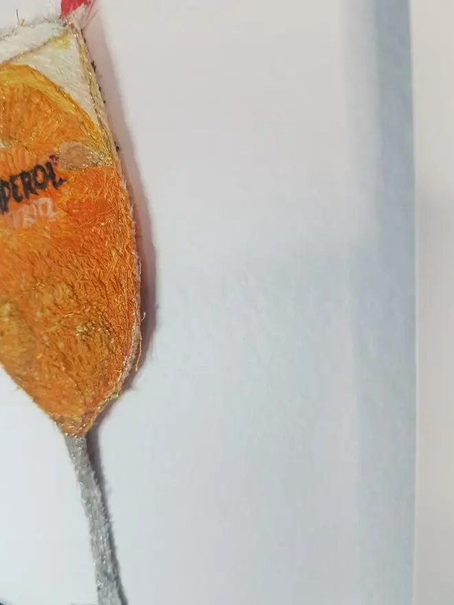 Aperol Spritz Cocktail Embroidery Wall Art