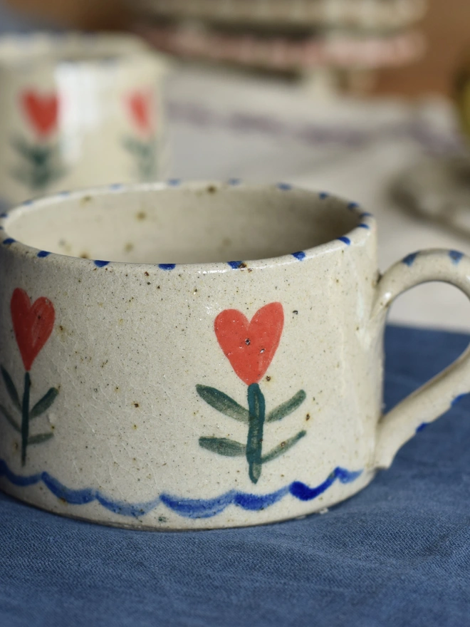 ceramic heart mug