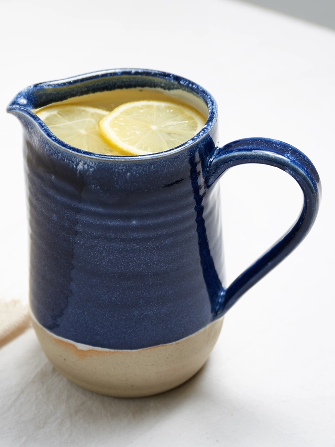 midnight blue ceramic jug