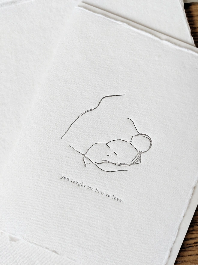 You Taught Me How to Love, Mother's Day, Letterpress Card