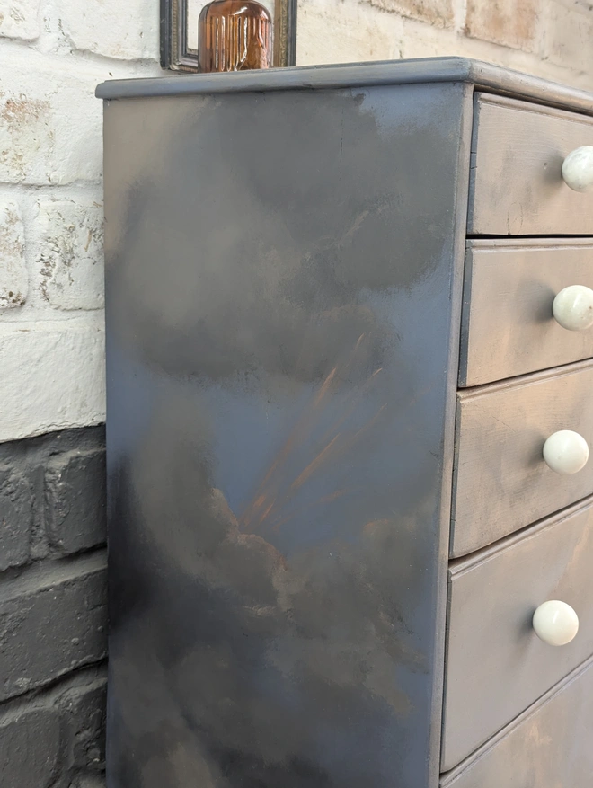 chest of drawers cloud theme inspired