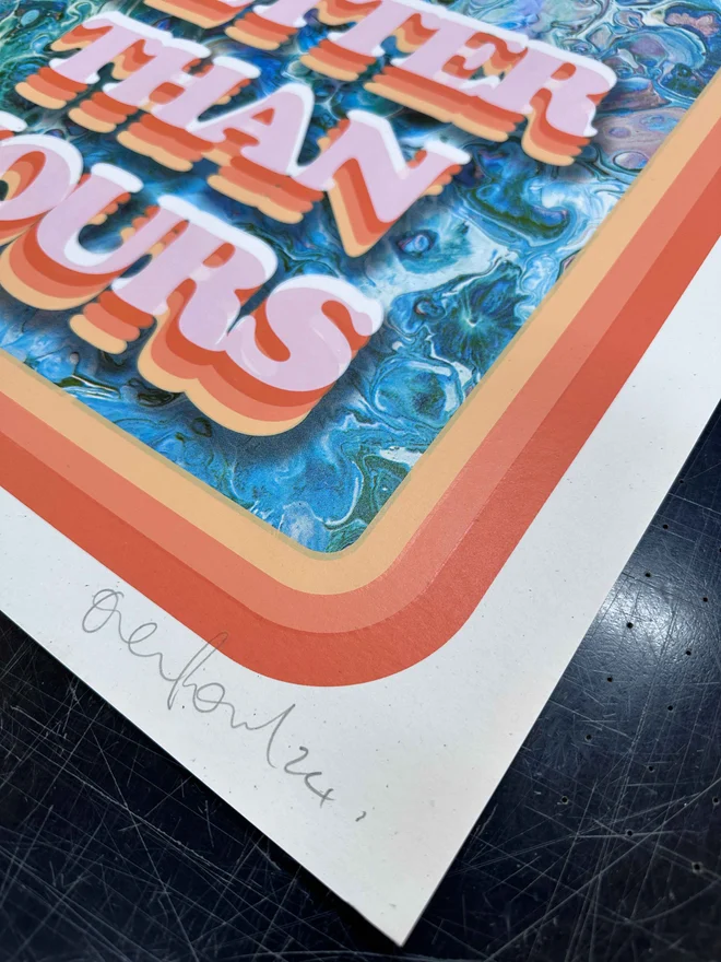 my music screenprint retro themed typography