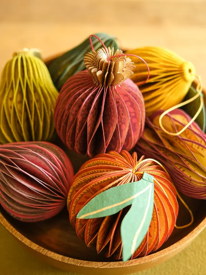 Pomegranate Honeycomb Ornament (Set Of 6)