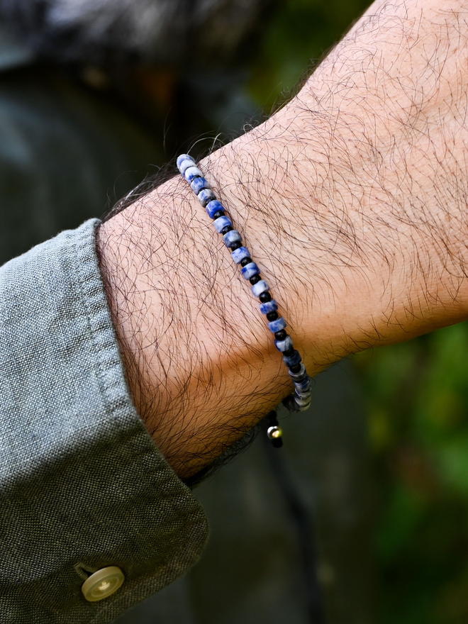 men stone bracelet handmade