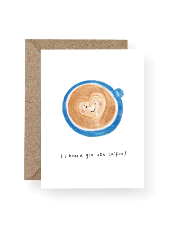 Joyful card for coffee lovers