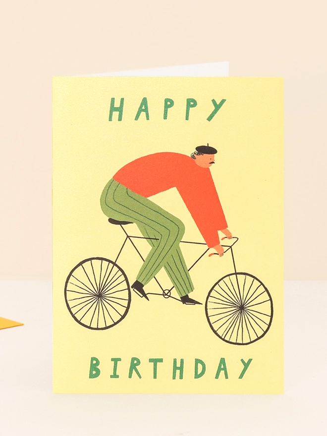 'Happy Birthday' Cyclist Card