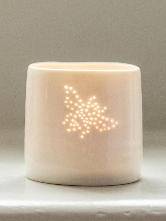 bee mini porcelain tealight holder