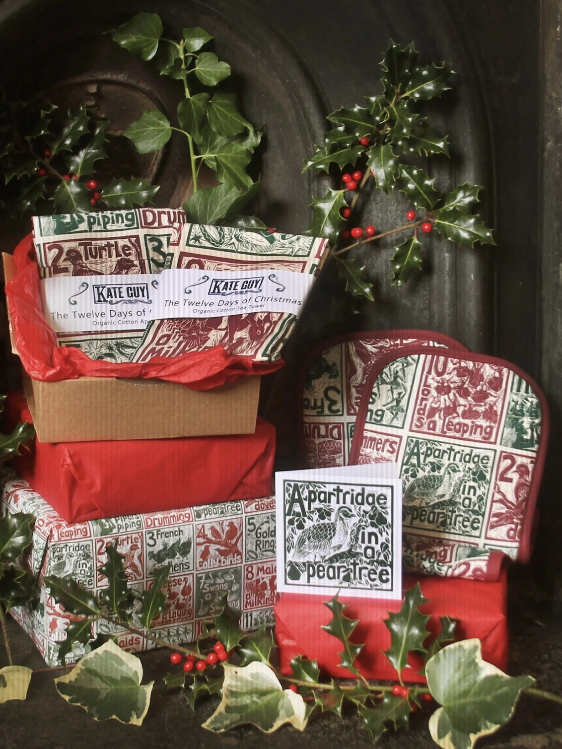 The Twelve Days Of Christmas Tea Towel