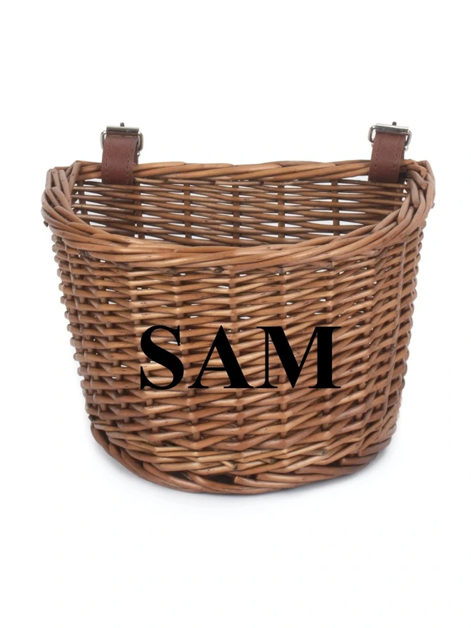 Children’s Personalised Wicker Bicycle Basket