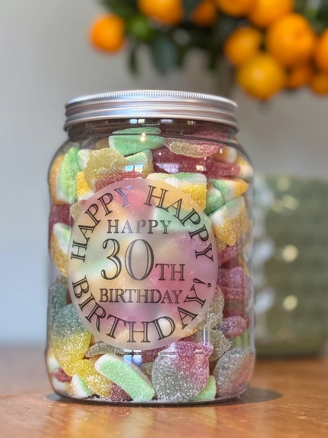 Fizzy Sour Mix In Giant Jar Candyhouse Birthday