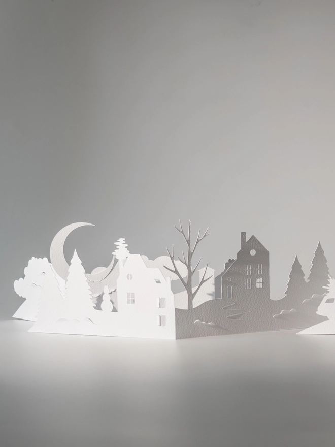 paper christmas scene