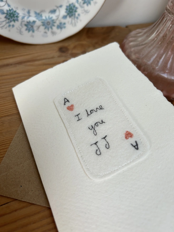 Personalised Ace of Hearts Card
