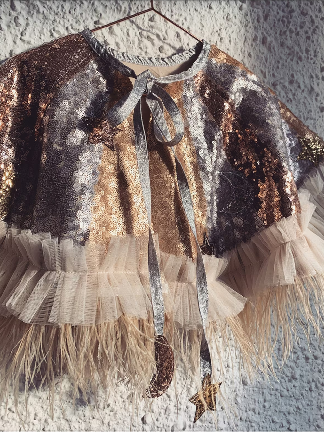 Sequin cape