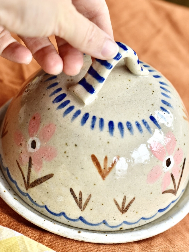 Ceramic 'Nessa' Butter Dish