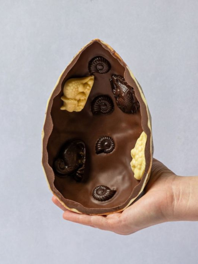 chocolate dinosaur easter egg