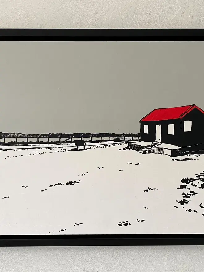 Rye Harbour Shed Handmade Cushion 