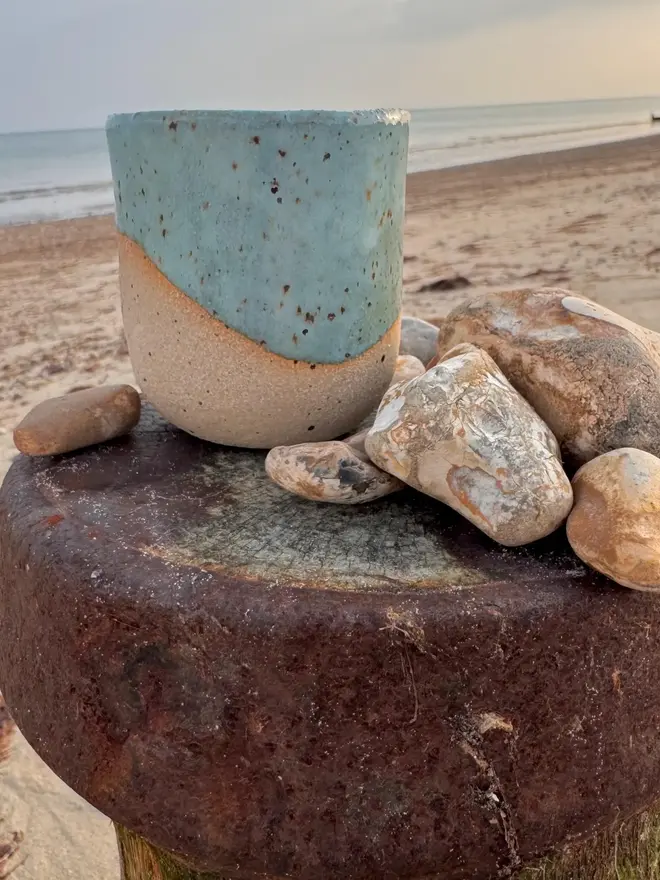 'Just Keep Swimming' Coastal Style Ceramic Cup