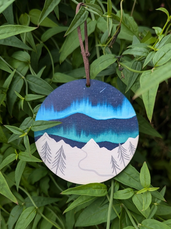 Northern Lights Wooden Christmas Decoration