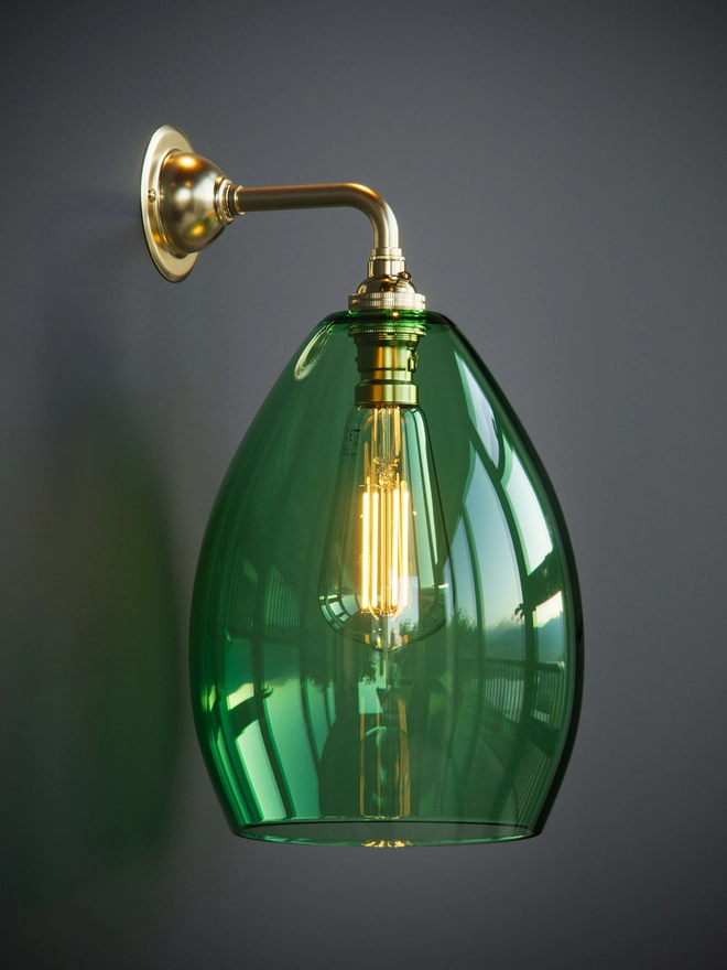Medium Jules Brushed Brass Straight Arm Finish 