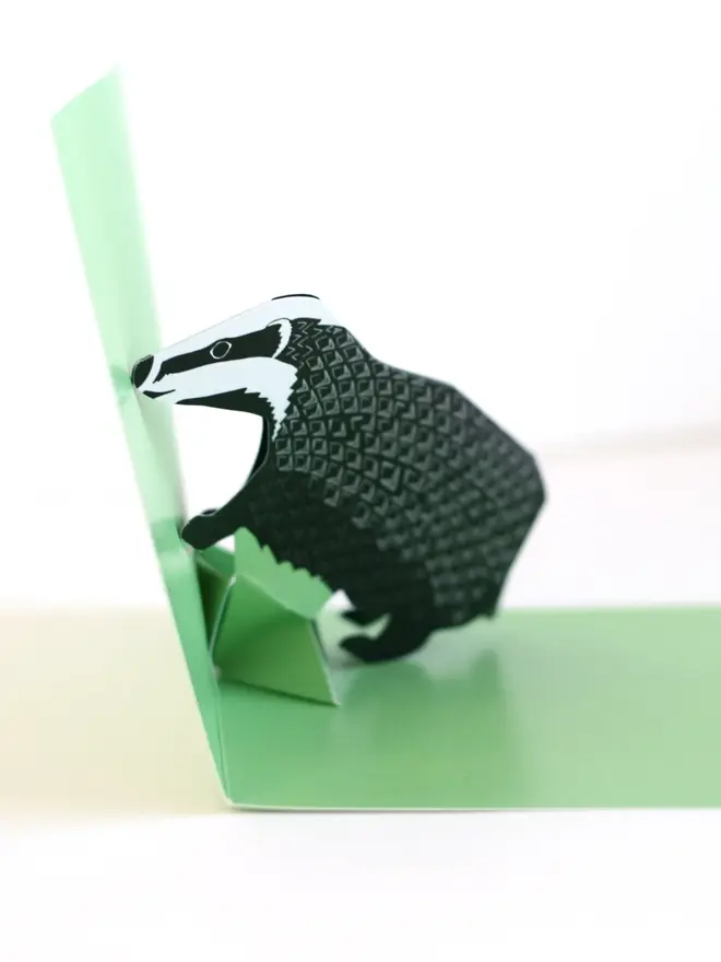 3d badger pop out card