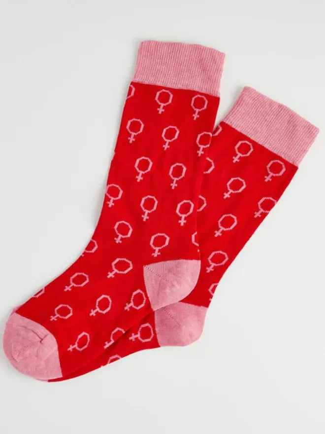 venus socks in red and pink