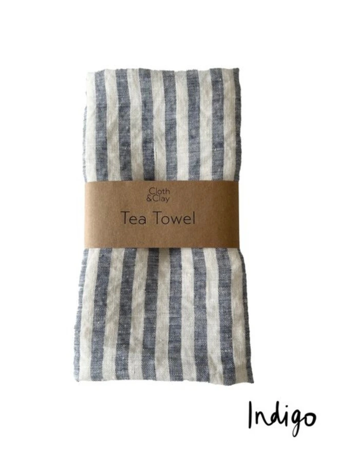 Striped Linen Tea Towel