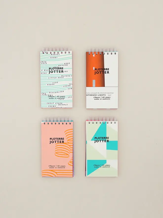 four different designs on the Ploterre Joterre