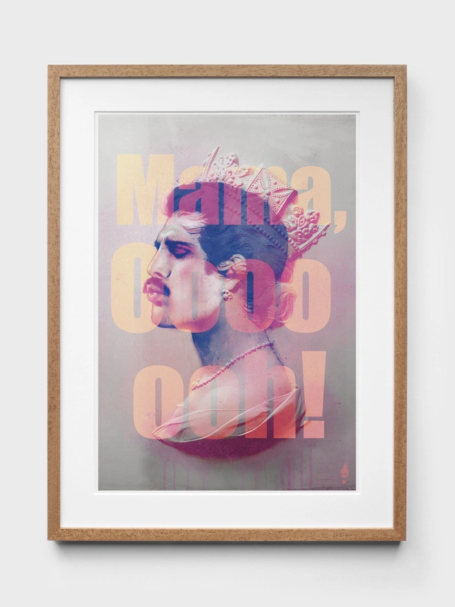 Freddie Mercury Mama Oooh Art Print