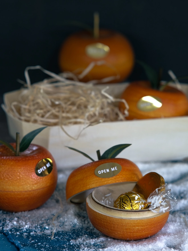 Personalised Christmas Clementine Table Place Setting