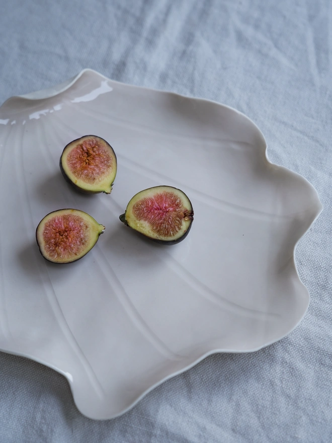 pink porcelain platter