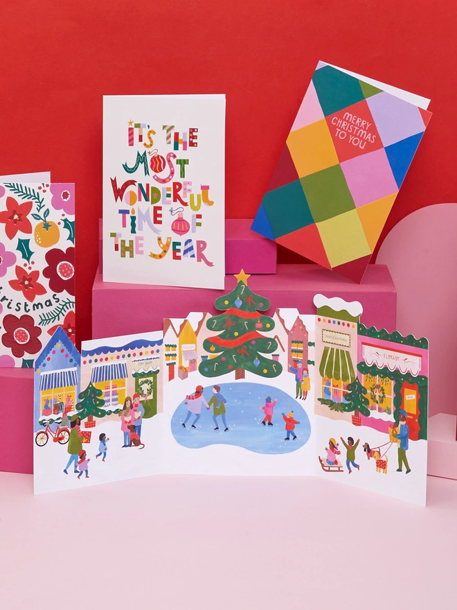 Colourful & Joyful Christmas Cards Group Shot | Raspberry Blossom