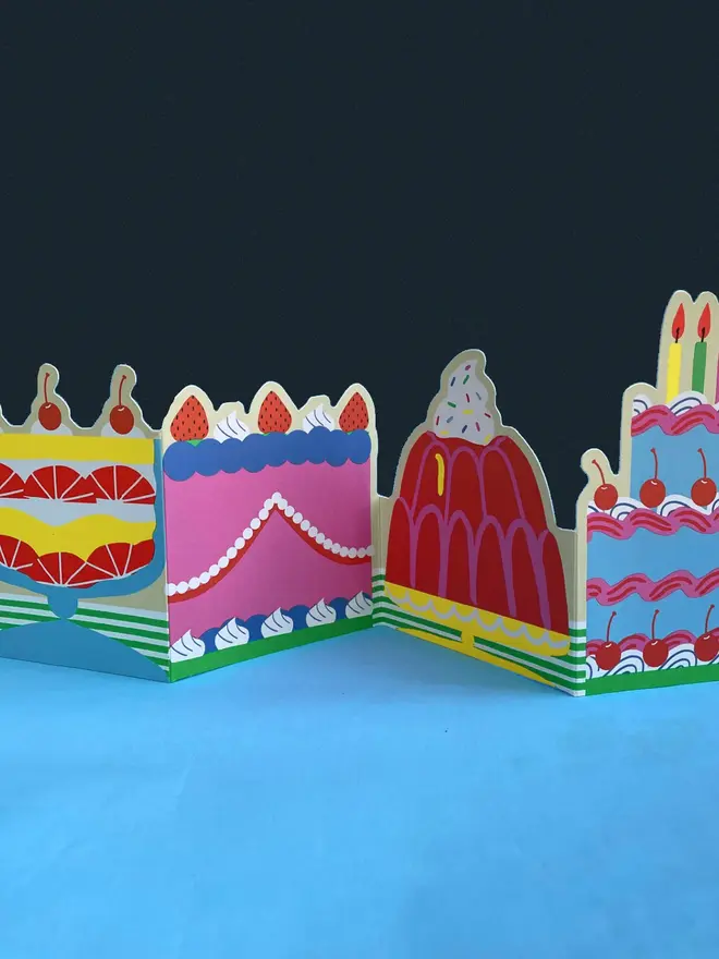 Cake And Jelly Concertina Card