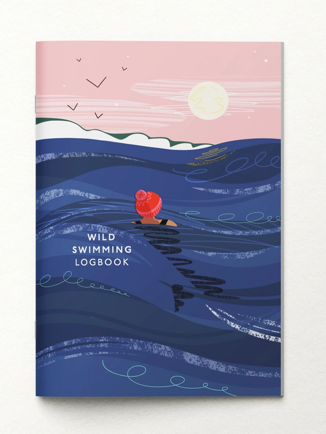 wild swimming logbook, wild swimmer gift, swimming gift, cold water swimming, sea swimming gift, feel good gift, outdoor gift, swimming journal, eco friendly stationery, coastal gift, sustainable notebook, gift for swimmers, open water swimming