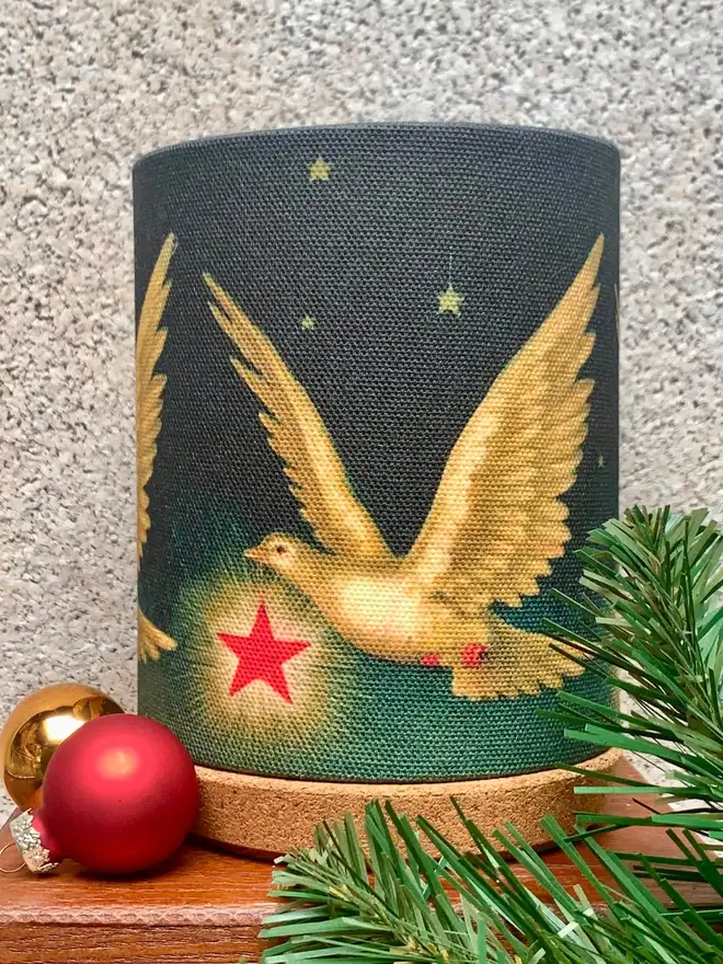 Dove with star candleshade 