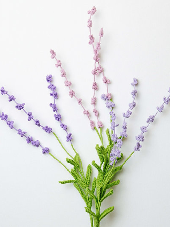crochet lavender stem