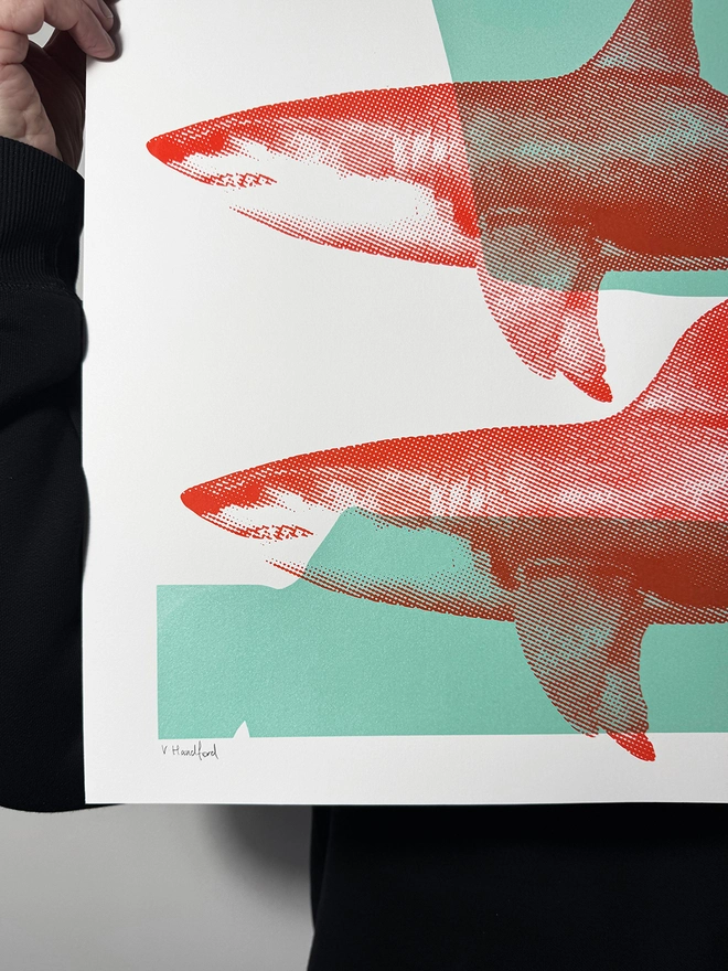 Shark Tank_Large Screen Printed Poster_Holly and Co_hand signed