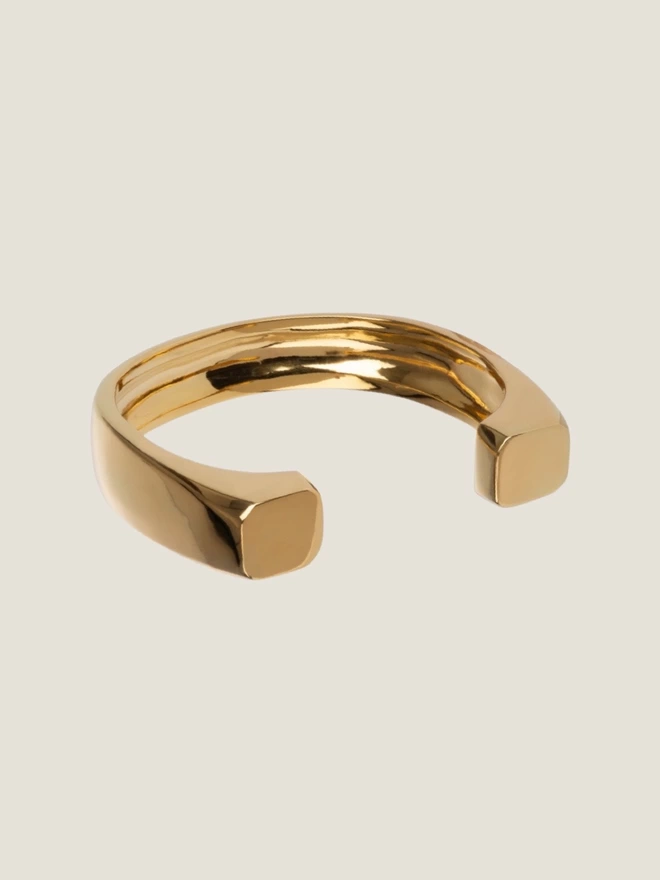 Bold statement gold cuff