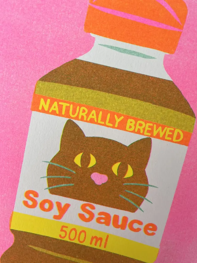 Soy Sauce Risograph Print
