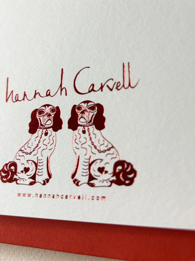 Red Foiled Logo, Hannah carvell
